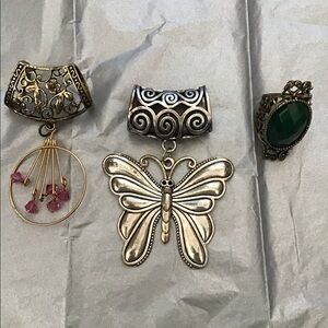 Vintage bundle of scarf rings